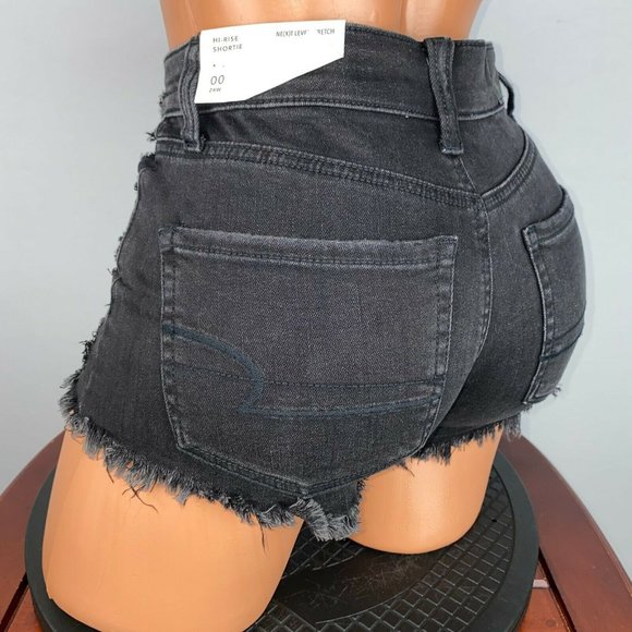 AE Ne(x)t Level Stretch 00 Black Hi-Rise Shortie - Picture 6 of 10